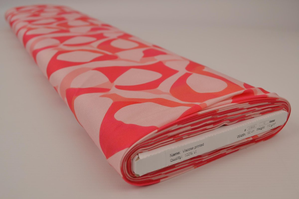 Viskose – Flow Shapes Pink – Bild 4