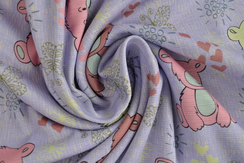 Sweatstoff Alpenfleece – Teddybär flieder