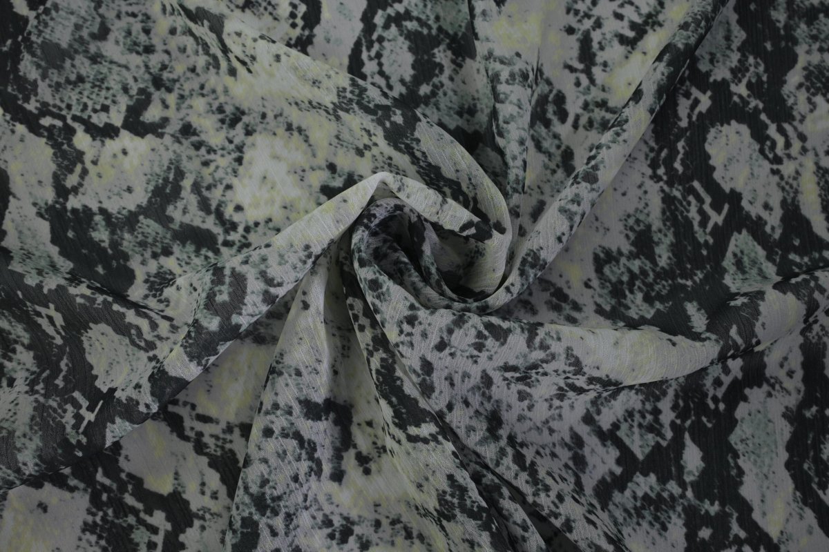 Crinkle Chiffon – Schlange mit leuchtendem Gelb – Bild 2