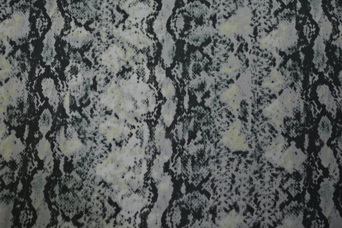 Crinkle Chiffon – Schlange mit leuchtendem Gelb – Bild 4