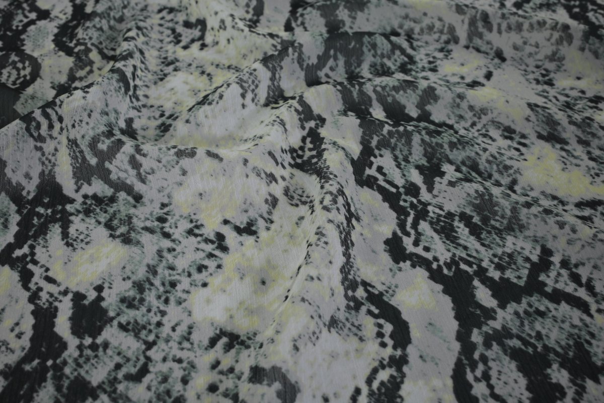 Crinkle Chiffon – Schlange mit leuchtendem Gelb – Bild 3