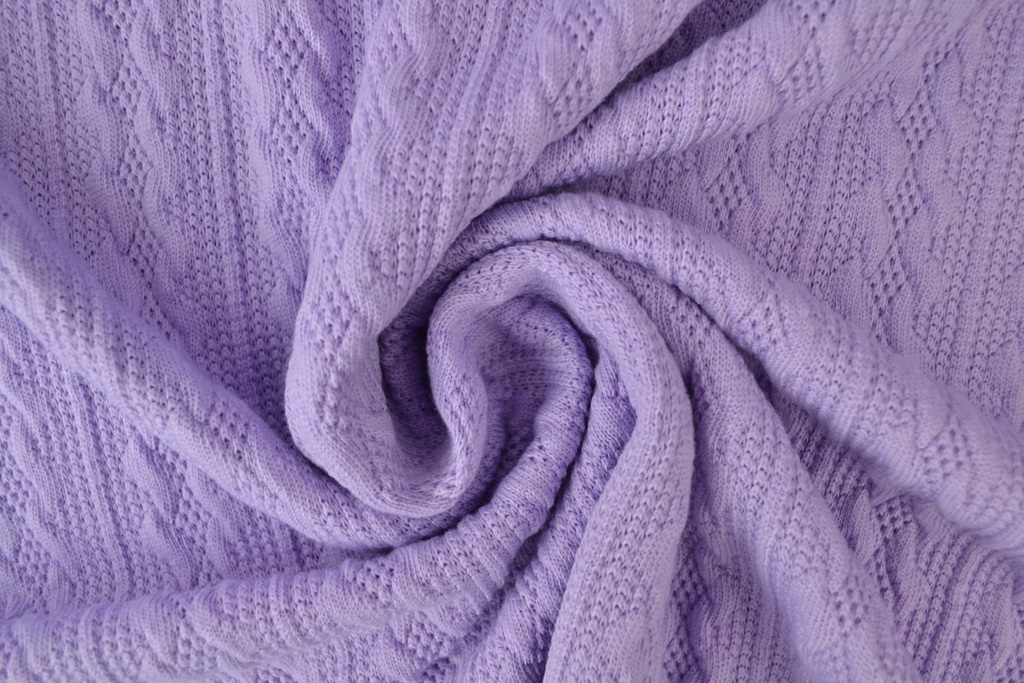 Jacquard Jersey Kabel – Lavendel – Bild 2