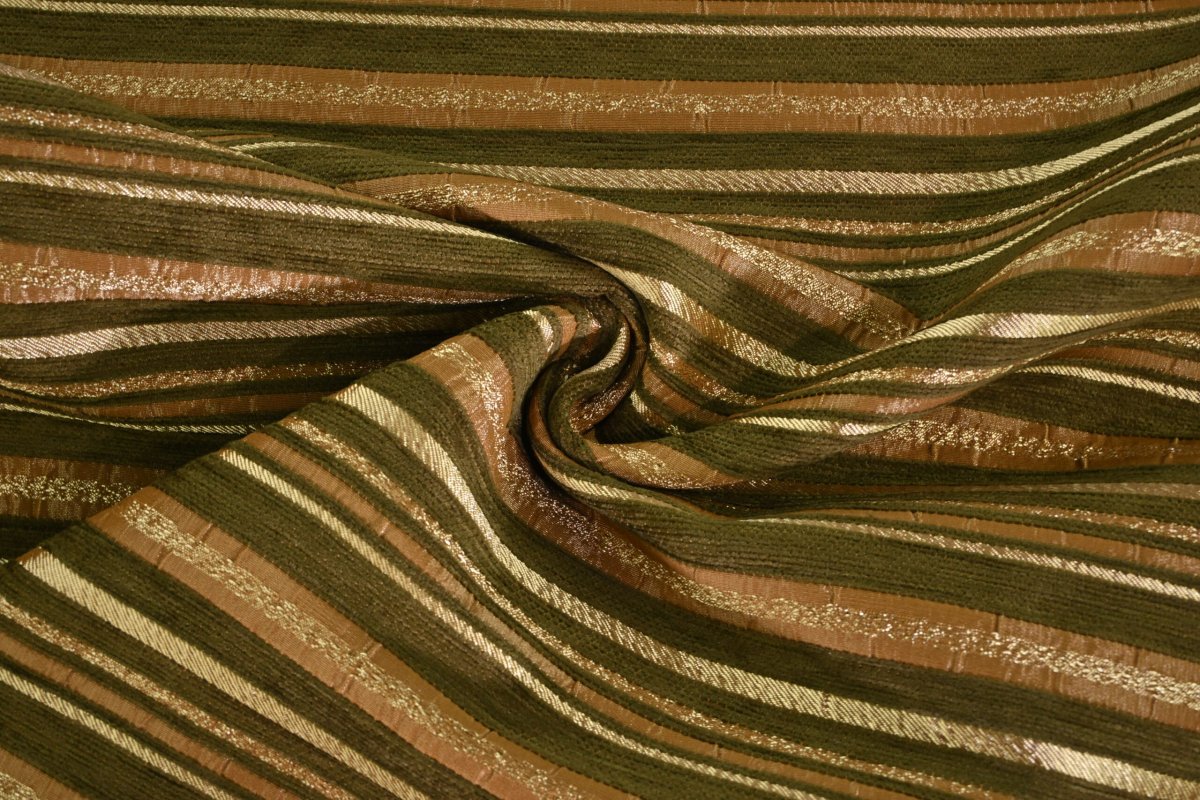 Jacquard Gobelin – Klassischer Olivstreifen – Bild 2
