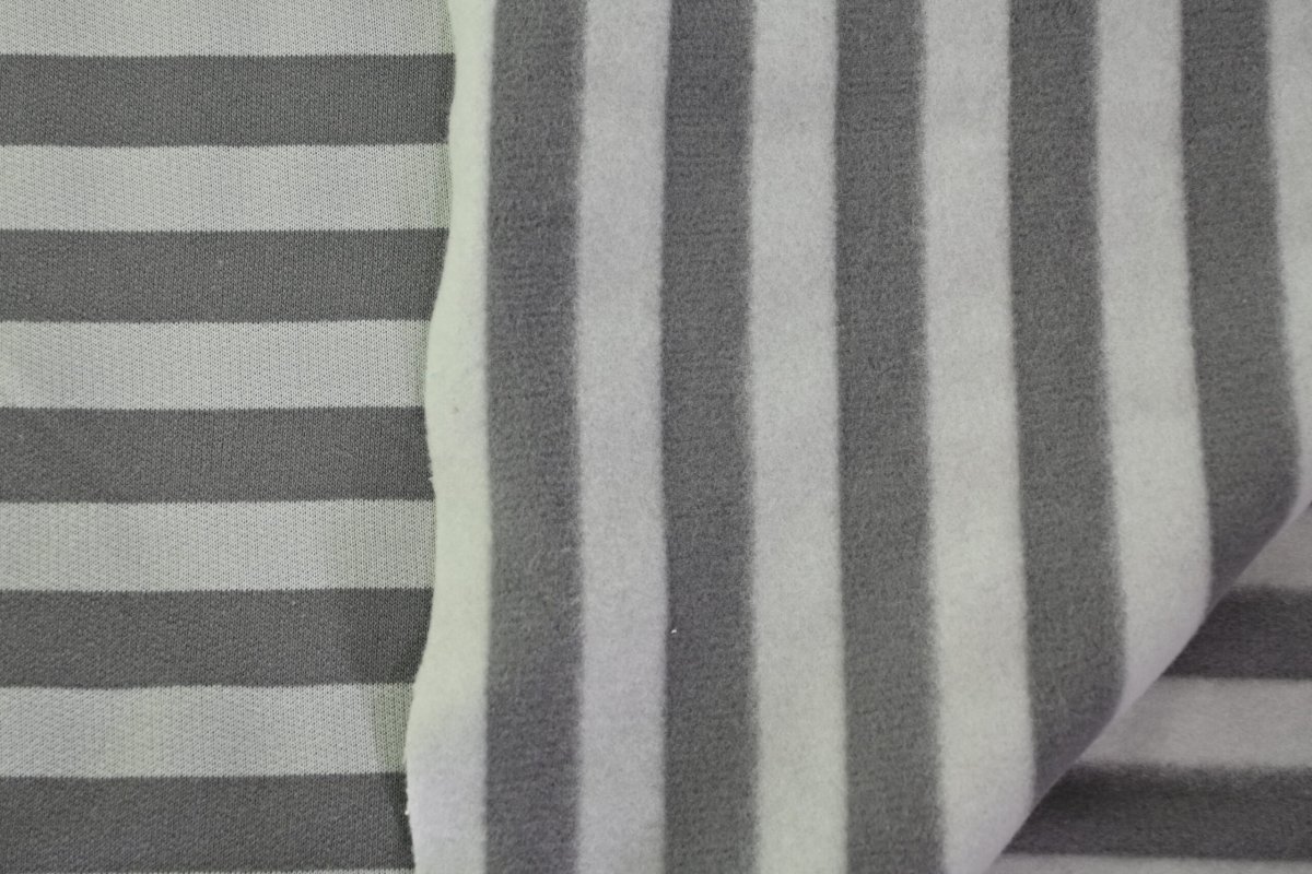 Sweatstoff – Grey stripes – Bild 5