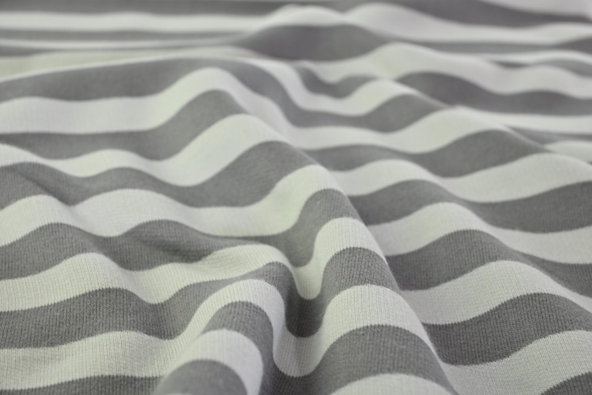 Sweatstoff – Grey stripes – Bild 4