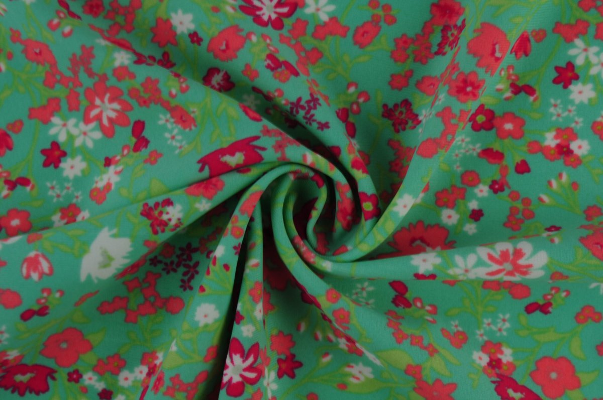 Lycra – Frühlingswiese Mintgrün – Bild 2