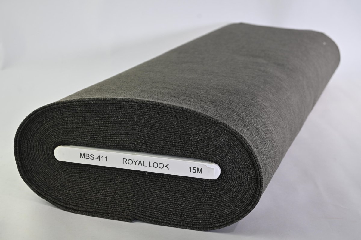 Möbelstoff / Outdoor – Dunkelbraune Leinenoptik – Bild 5