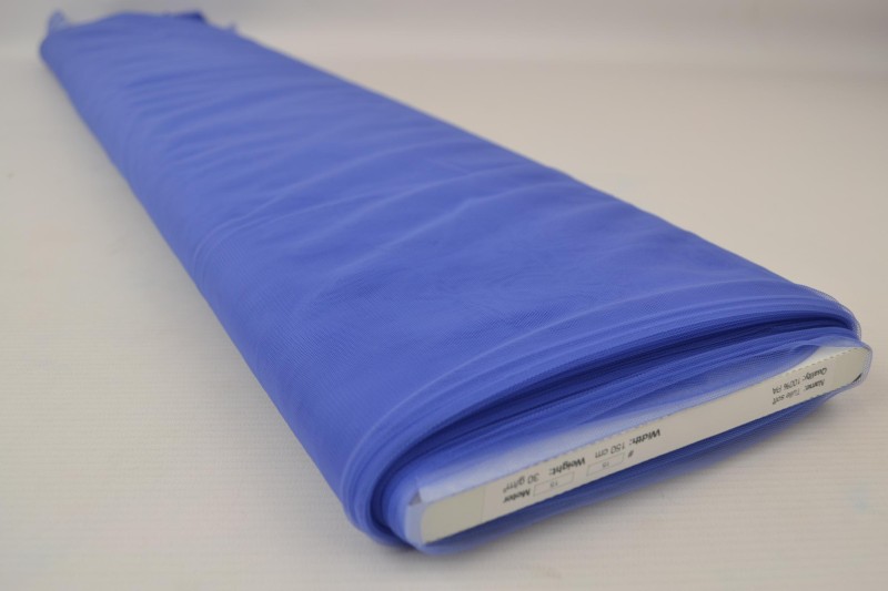 Stretch-Tüll: Blau – Bild 3