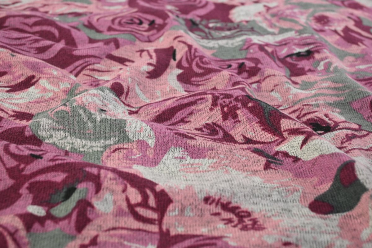 Viskose-Jersey Wooltouch – Vintage Roses – Bild 2