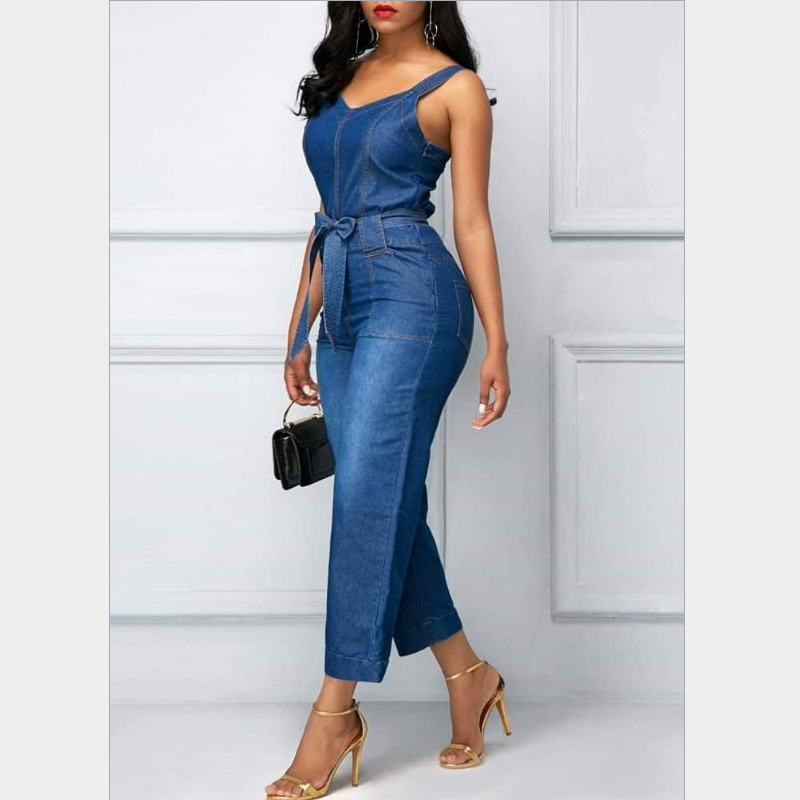 Jeans / Denim gewaschen Stretch – Indigoblau – Bild 4