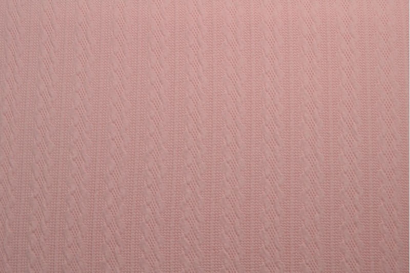Jacquard Jersey Kabel – Rosa – Bild 4
