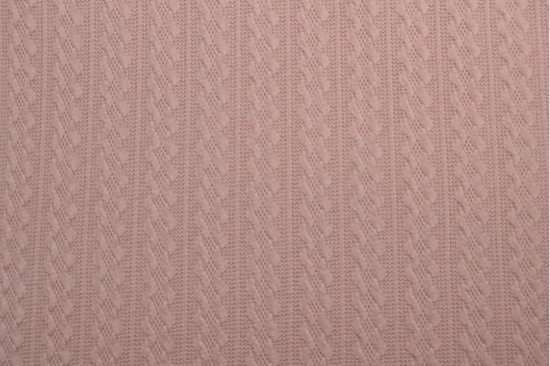 Jacquard Jersey Kabel – Altrosa – Bild 4