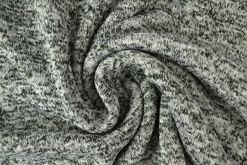 Gestrickter Sweatstoff – Schwarz melange – Bild 2
